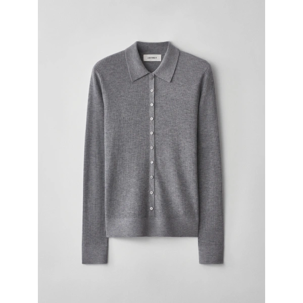 Agata Cardigan Shirt in Dark Mist