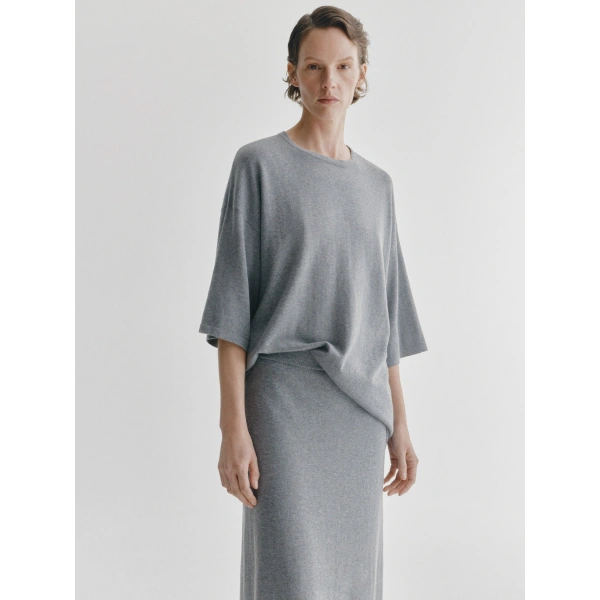Lisa Yang Agnette Sweater in Deep Cloud