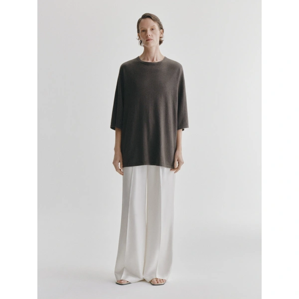 Lisa Yang Agnette Sweater in Deep Walnut