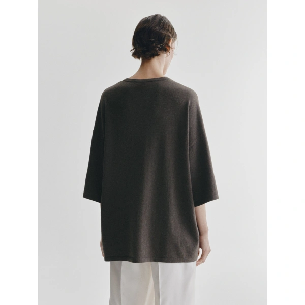 Lisa Yang Agnette Sweater in Deep Walnut