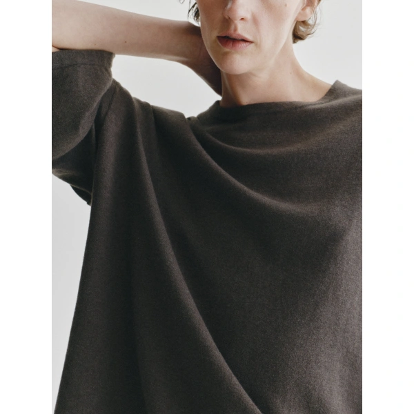 Lisa Yang Agnette Sweater in Deep Walnut