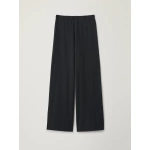 Lisa Yang Aina Trousers in Noir | Wide-Leg Pants | Coveti