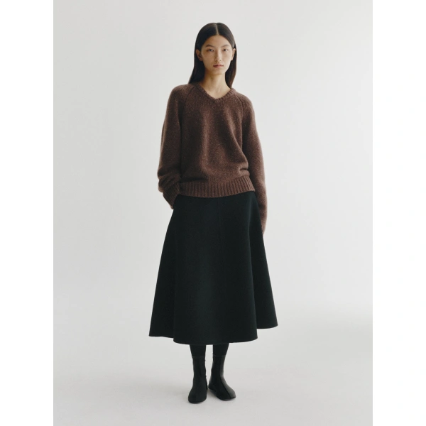 Lisa Yang Aloia Sweater in Dark Cocoa