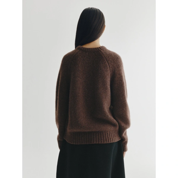 Lisa Yang Aloia Sweater in Dark Cocoa