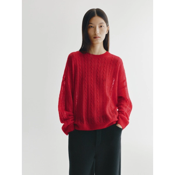 Lisa Yang Amabel Sweater in Berry