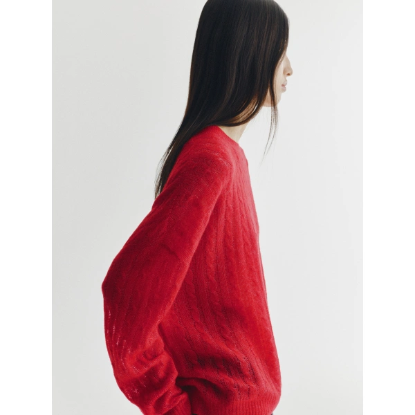 Lisa Yang Amabel Sweater in Berry