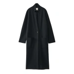 Lisa Yang Amie Coat in Black | Wool & Cashmere Coats | Coveti