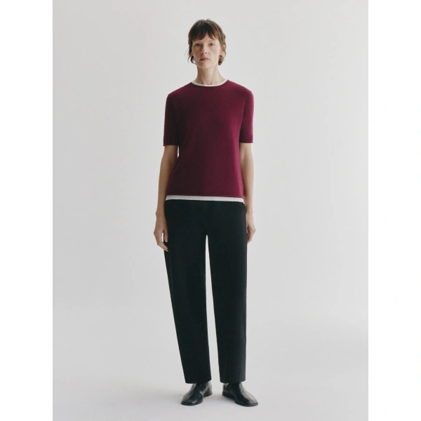 Lisa Yang Ari T-shirt in Burgundy
