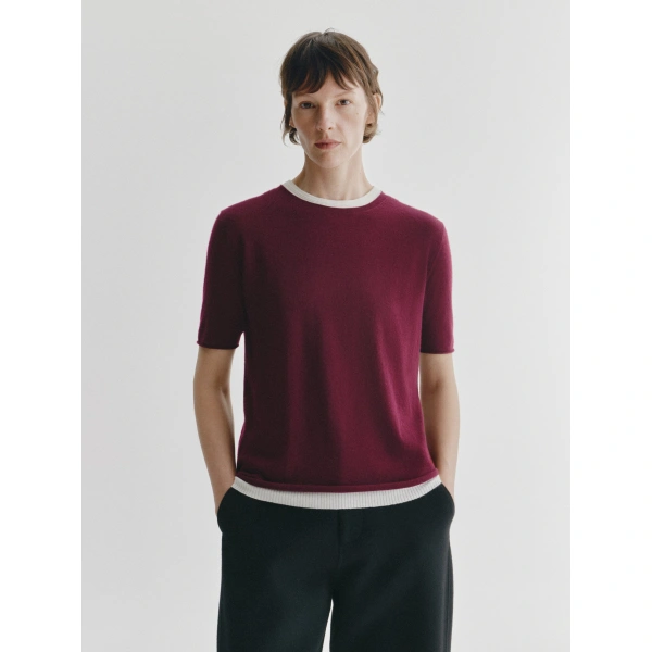Lisa Yang Ari T-shirt in Burgundy