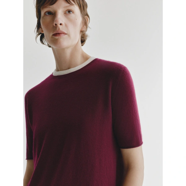 Lisa Yang Ari T-shirt in Burgundy