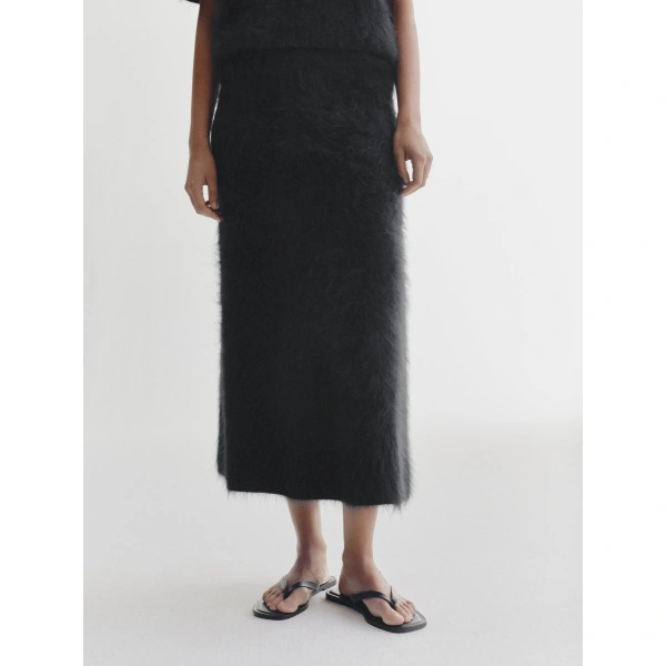 Lisa Yang Asta Skirt in Black Brushed