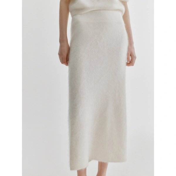 Lisa Yang Asta Skirt in Cream Brushed
