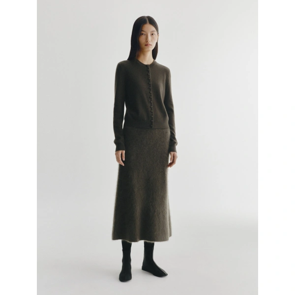 Lisa Yang Asta Skirt in Dark Fern Brushed