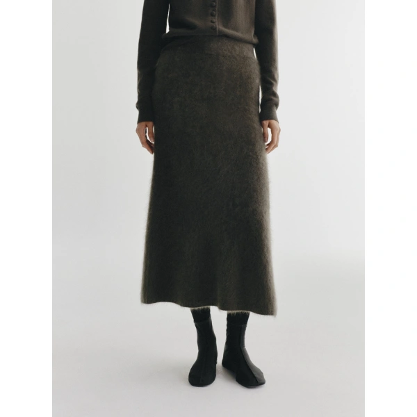Lisa Yang Asta Skirt in Dark Fern Brushed