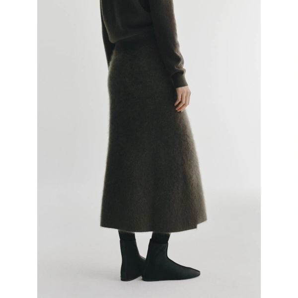 Lisa Yang Asta Skirt in Dark Fern Brushed