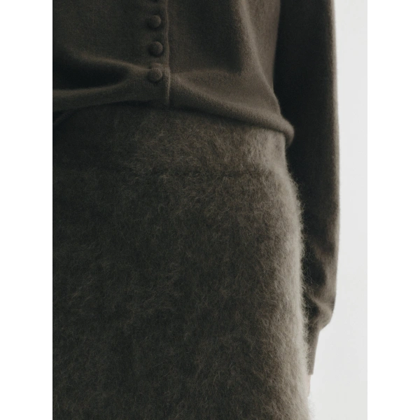 Lisa Yang Asta Skirt in Dark Fern Brushed
