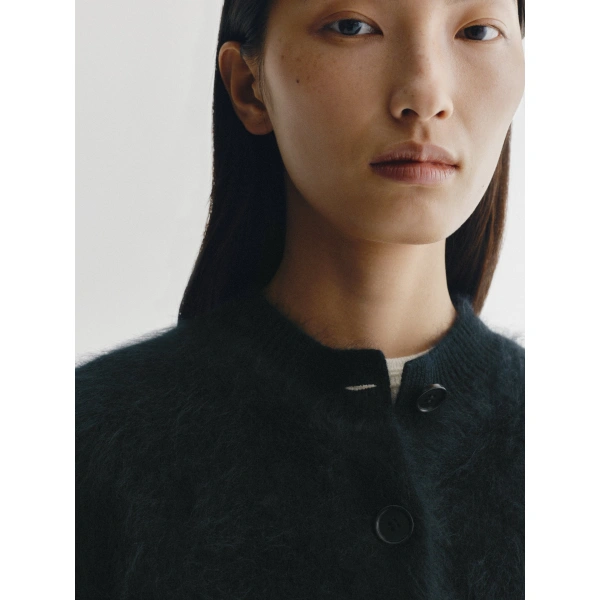 Lisa Yang Azalea Cardigan in Black Brushed