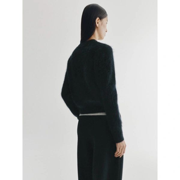 Lisa Yang Azalea Cardigan in Black Brushed