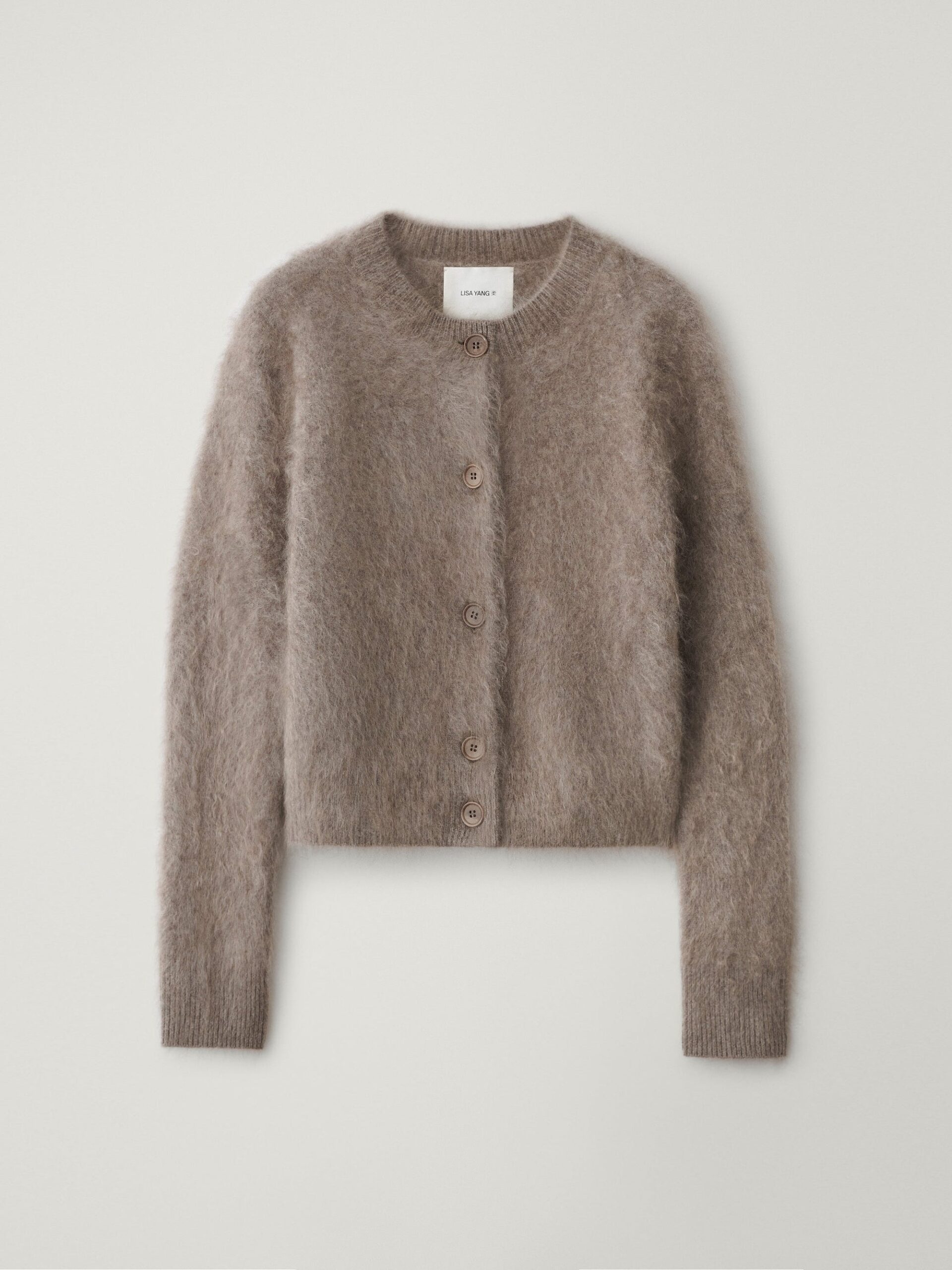 Lisa Yang Azalea Cardigan in Truffle Brushed Lisa Yang Azalea Cardigan in Truffle Brushed | Cardigans | Coveti
