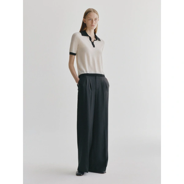 Lisa Yang Brunie Sweater in Ivory and Black