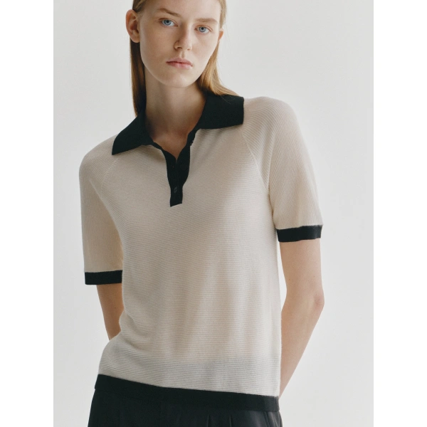 Lisa Yang Brunie Sweater in Ivory and Black