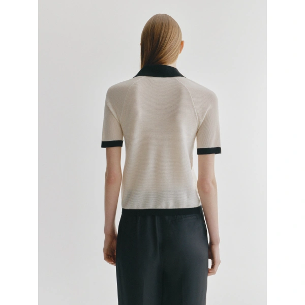 Lisa Yang Brunie Sweater in Ivory and Black
