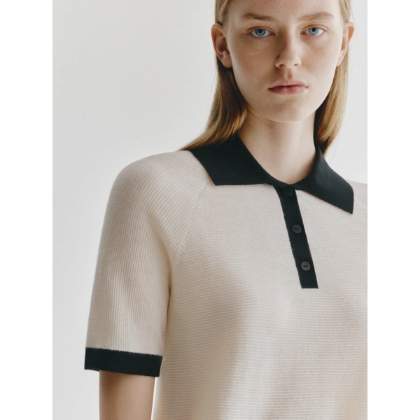 Lisa Yang Brunie Sweater in Ivory and Black
