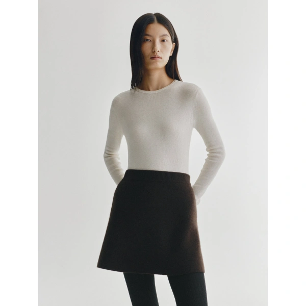 Lisa Yang Clare Skirt in Dark Oak