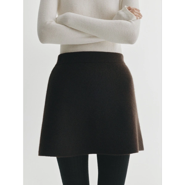 Lisa Yang Clare Skirt in Dark Oak