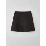 Lisa Yang Clare Skirt in Dark Oak | Mini Skirts | Coveti