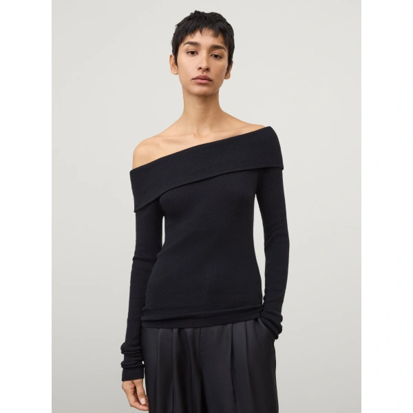 Lisa Yang Claudina Top in Noir