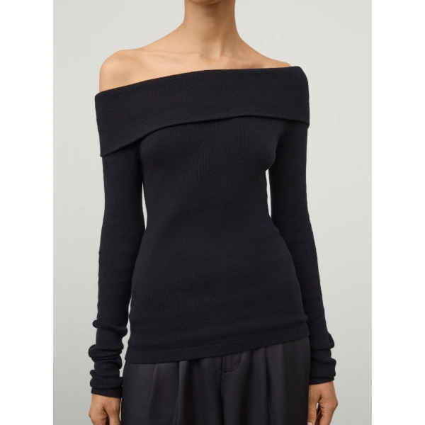 Lisa Yang Claudina Top in Noir