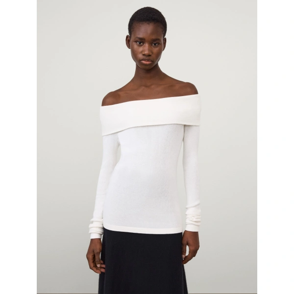 Lisa Yang Claudina Top in Salt