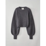 Lisa Yang Clothilde Sweater in Graphite | Cashmere Sweaters | Coveti