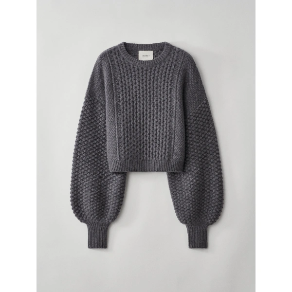 Lisa Yang Clothilde Sweater in Graphite | Cashmere Sweaters | Coveti