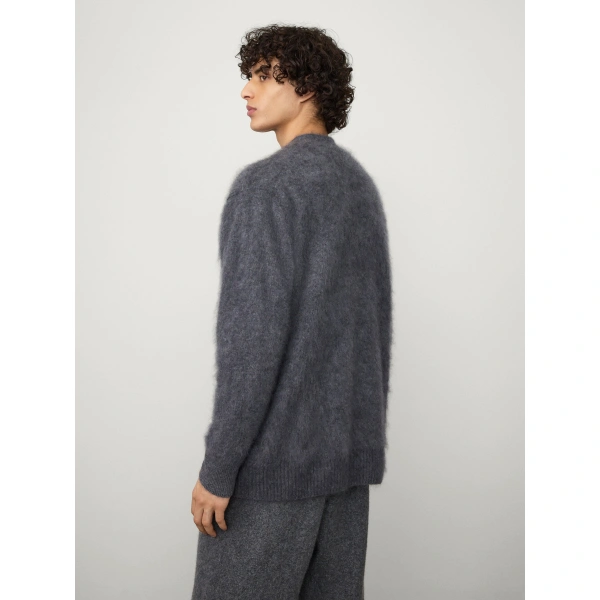 Lisa Yang Devean Cardigan in Graphite Brushed