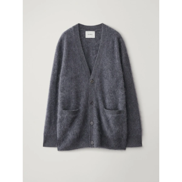 Lisa Yang Devean Cardigan in Graphite Brushed | Knitwear | Coveti