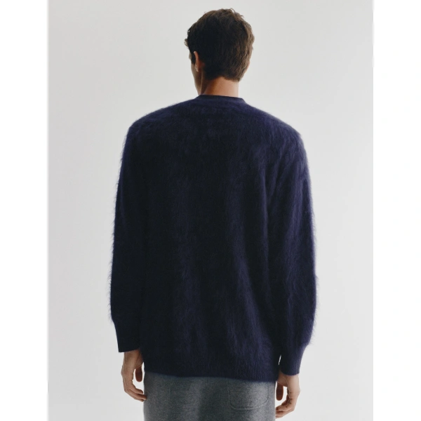 Lisa Yang Devean Cardigan in Navy Brushed
