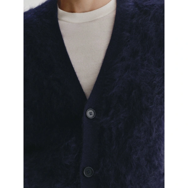 Lisa Yang Devean Cardigan in Navy Brushed
