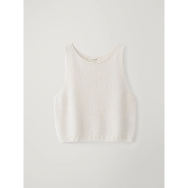 Lisa Yang Devine Vest in Cream | Sweater Vests | Coveti