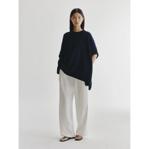 Lisa Yang Din Cape Sweater in Navy