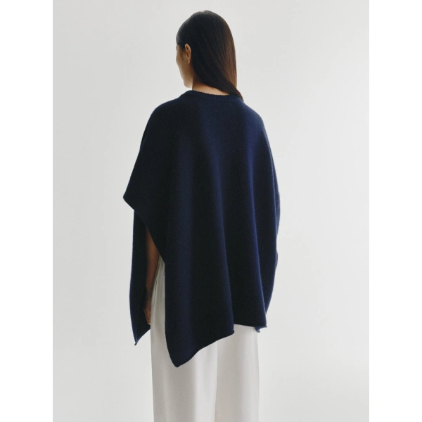 Lisa Yang Din Cape Sweater in Navy