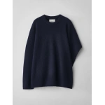 Lisa Yang Din Cape Sweater in Navy | Cashmere Sweaters | Coveti