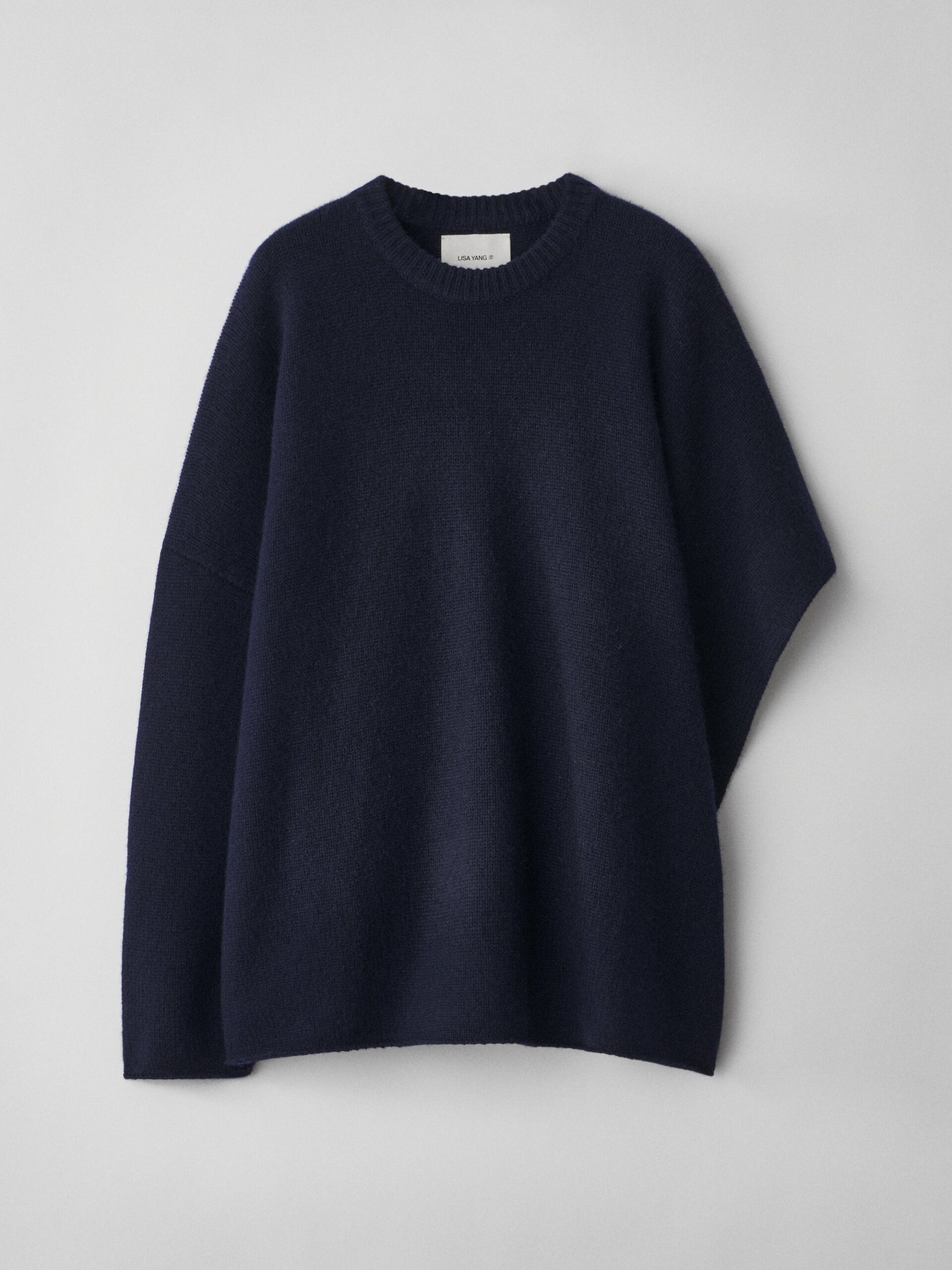 Lisa Yang Din Cape Sweater in Navy Lisa Yang Din Cape Sweater in Navy | Cashmere Sweaters | Coveti