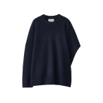 Lisa Yang Din Cape Sweater in Navy | Cashmere Sweaters | Coveti