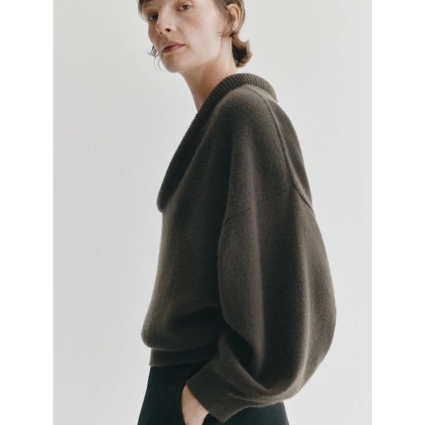 Lisa Yang Doria Sweater in Dark Fern