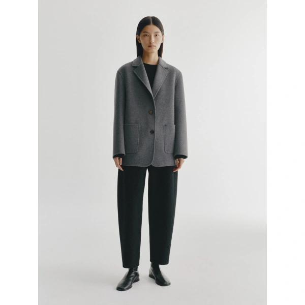 Lisa Yang Doublé Blazer in Mid Grey