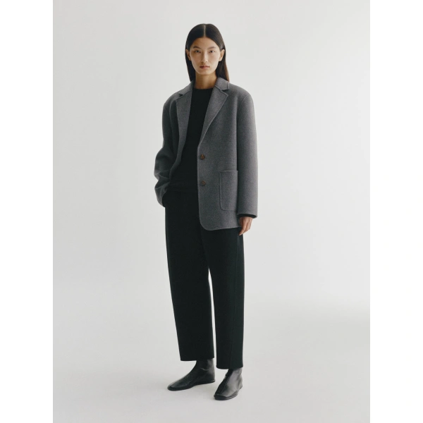 Lisa Yang Doublé Blazer in Mid Grey
