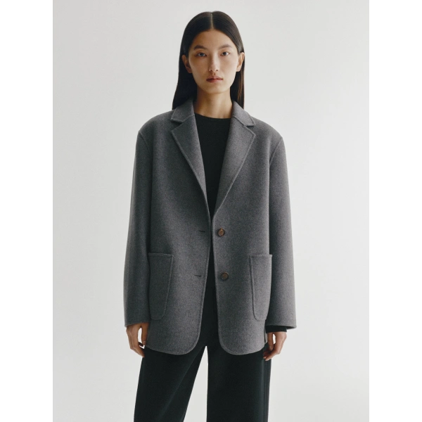 Lisa Yang Doublé Blazer in Mid Grey