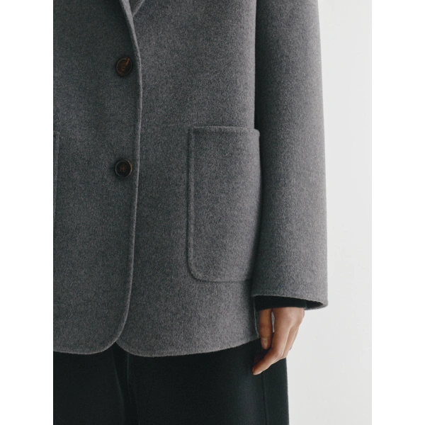 Lisa Yang Doublé Blazer in Mid Grey
